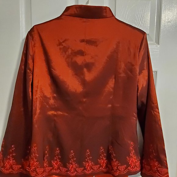 NEW unique red dressy jacket or top! - Picture 3 of 3